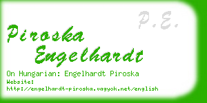 piroska engelhardt business card